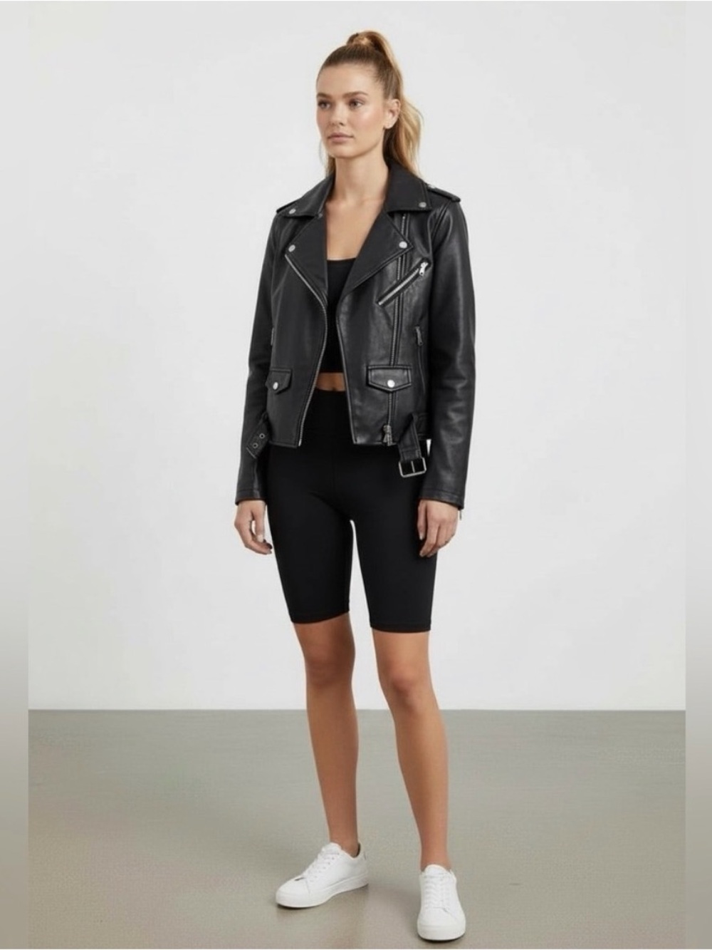 DISSH Leather Moto Jacket